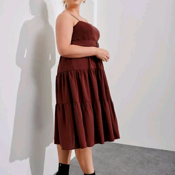 #32 Brand New Plus Belted Cami Dress - Picture 5 of 9